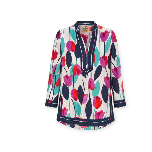 Floral Print 3/4 Sleeve Tunic Top size 8
