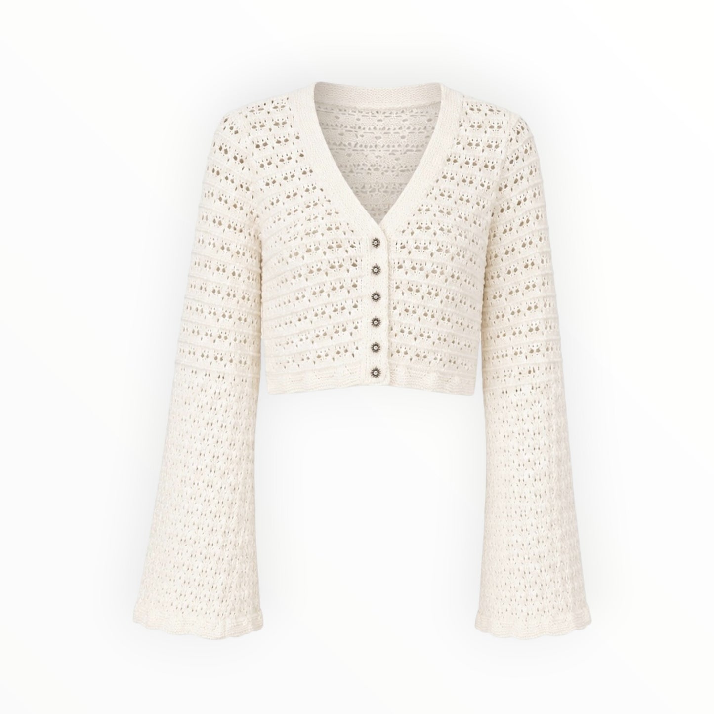 Open-Knit Crop Cardigan size S