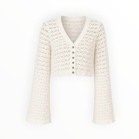 Open-Knit Crop Cardigan size S