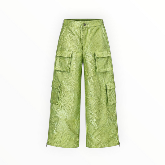 Metallic Jacquard Cargo Pants size XL