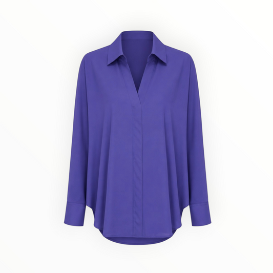 Relaxed Collar Tunic Blouse size 48