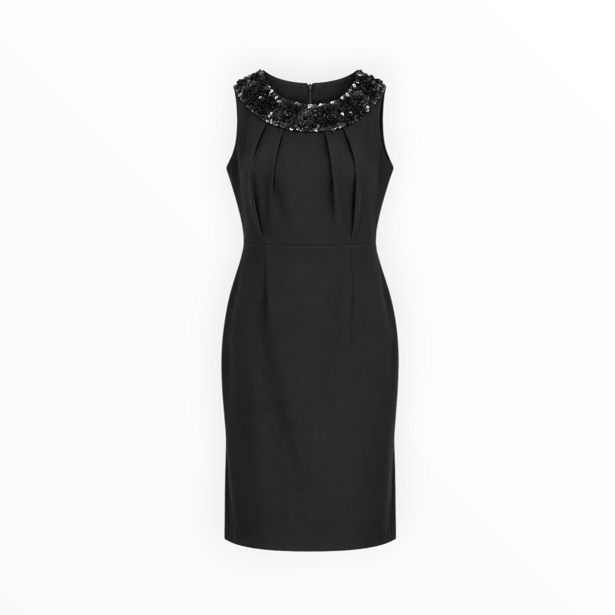 Floral-Embellished Sheath Dress size 18