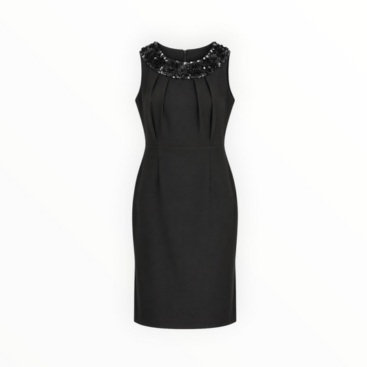 Floral-Embellished Sheath Dress size 18