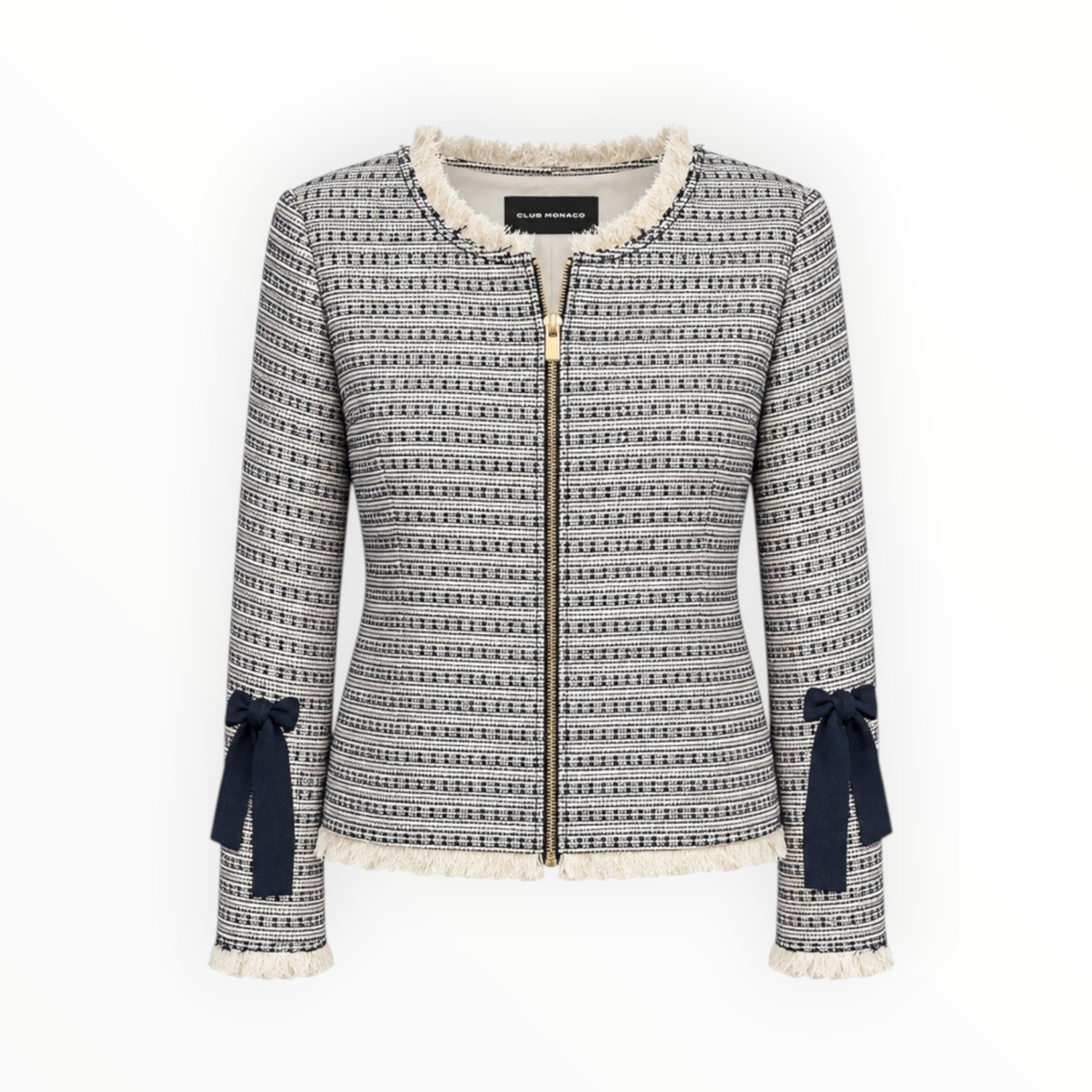Tweed Bow-Detail Jacket size 8