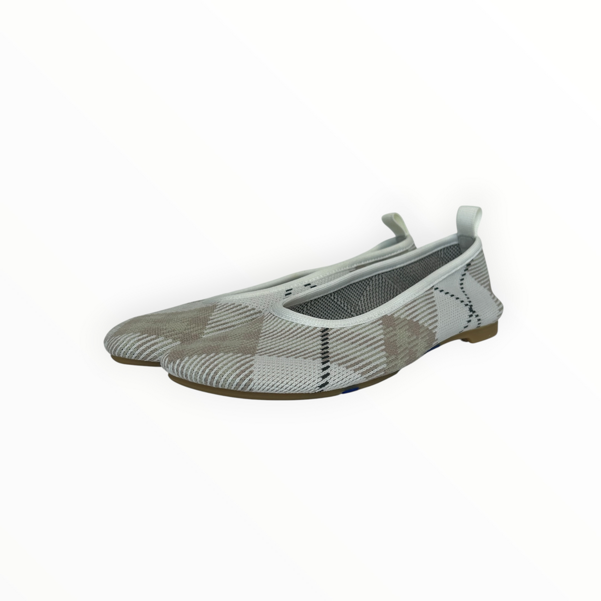 Baby Knit Plaid Ballet Flats size 38 NEW IN BOX