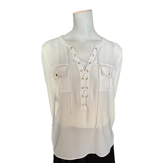 Long Sleeve Front Tie Shirt size 14