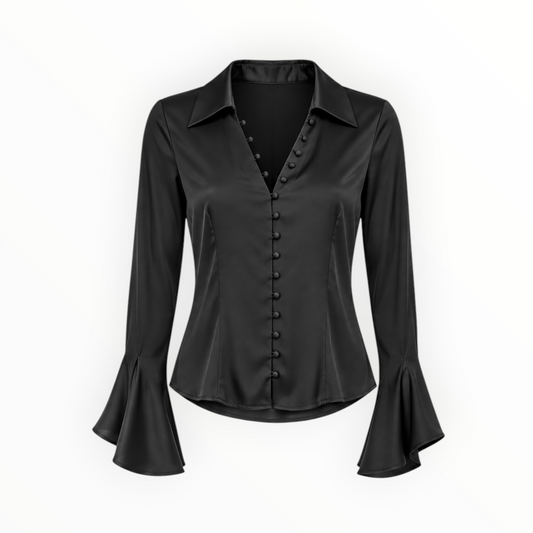 Emanuela Satin Blouse size M NEW WITH TAGS
