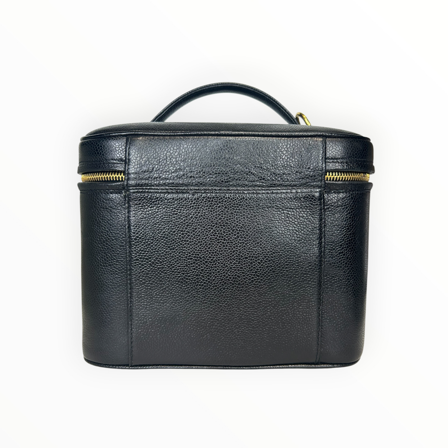Vintage Black Caviar Vanity Case with Key