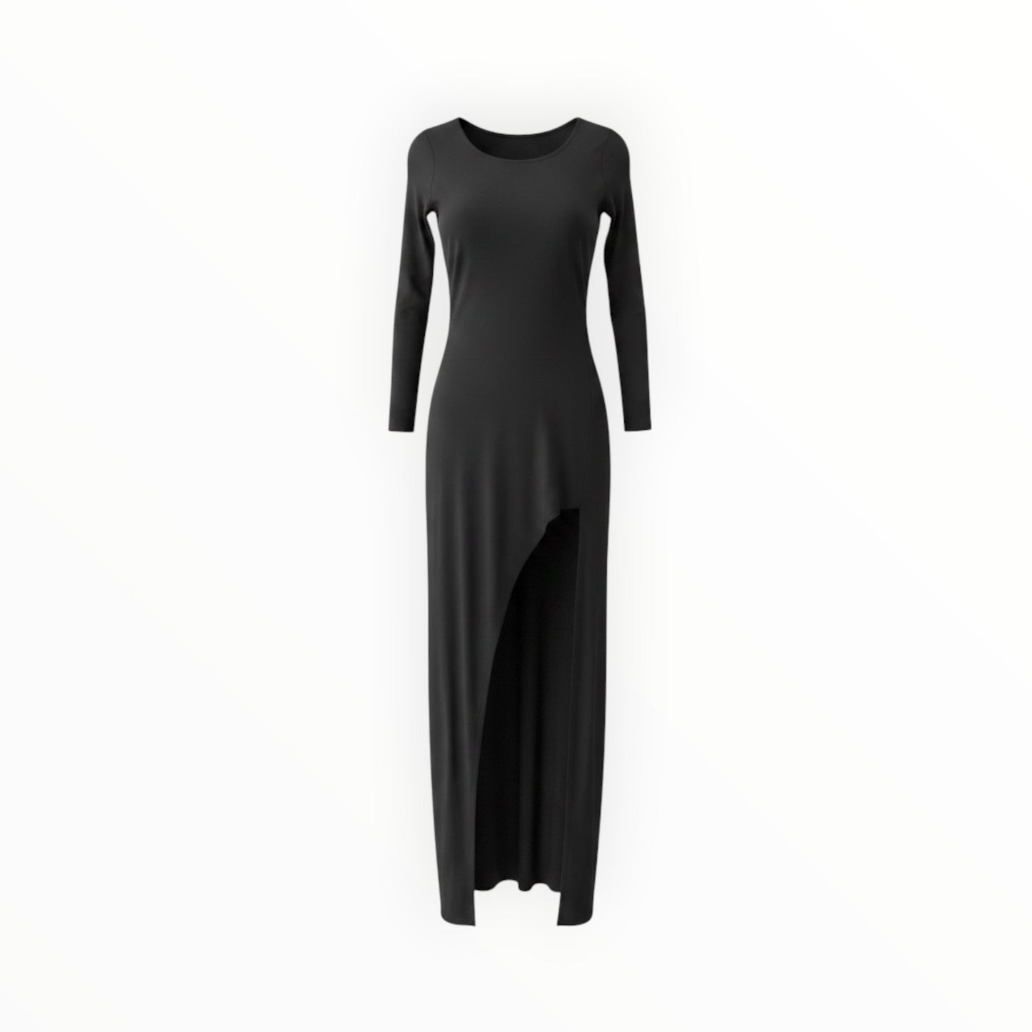 Long Sleeve High-Slit Maxi Dress size XS