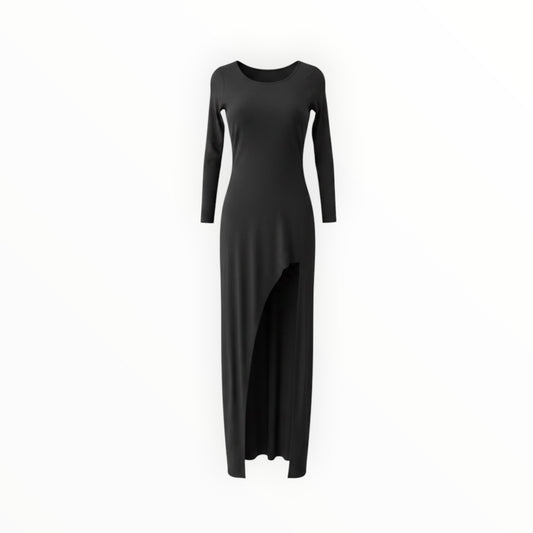 Long Sleeve High-Slit Maxi Dress size XS