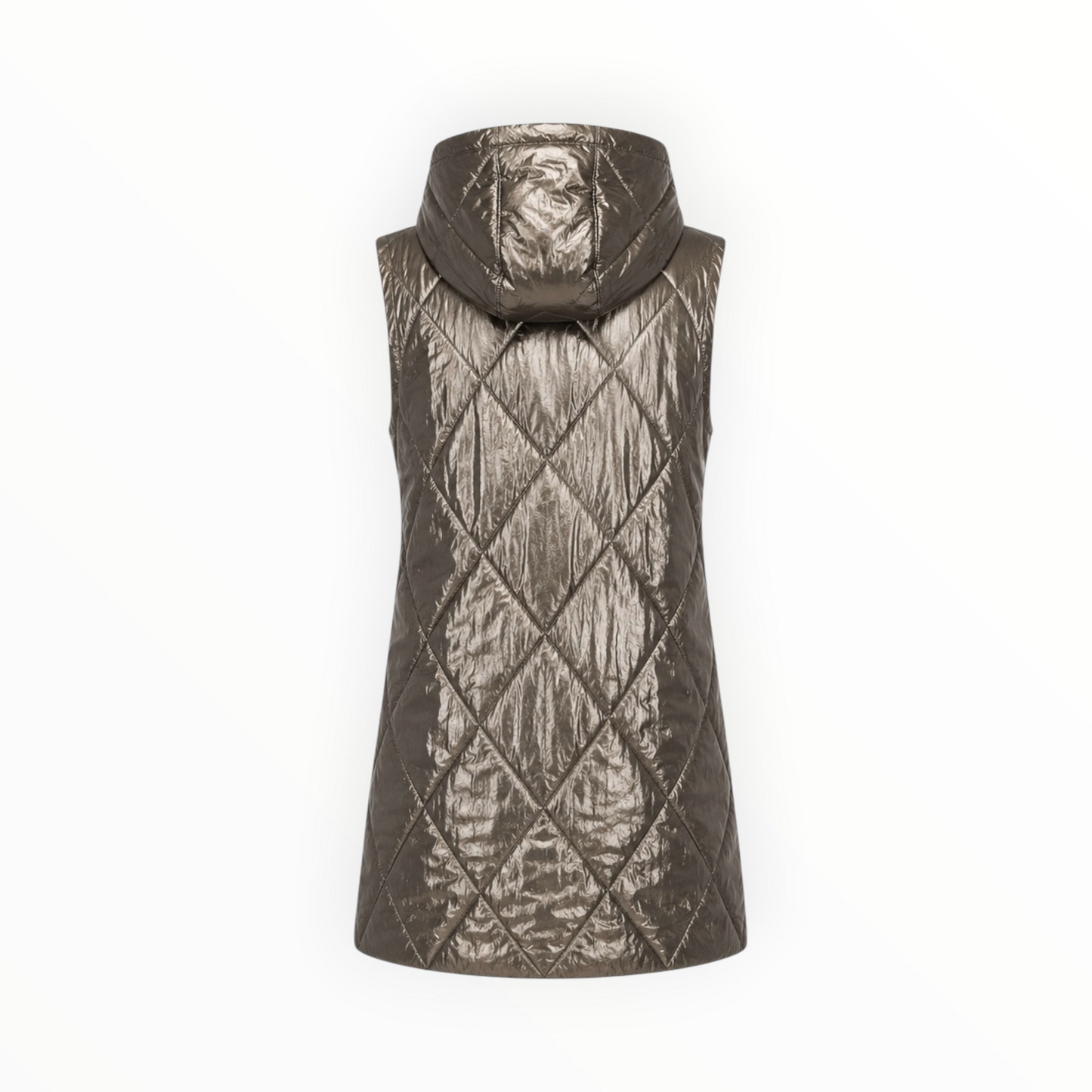Diamond-Quilted Hooded Vest size XL