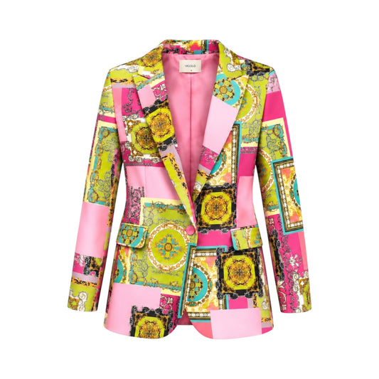 Baroque Print Blazer size L NEW WITH TAGS