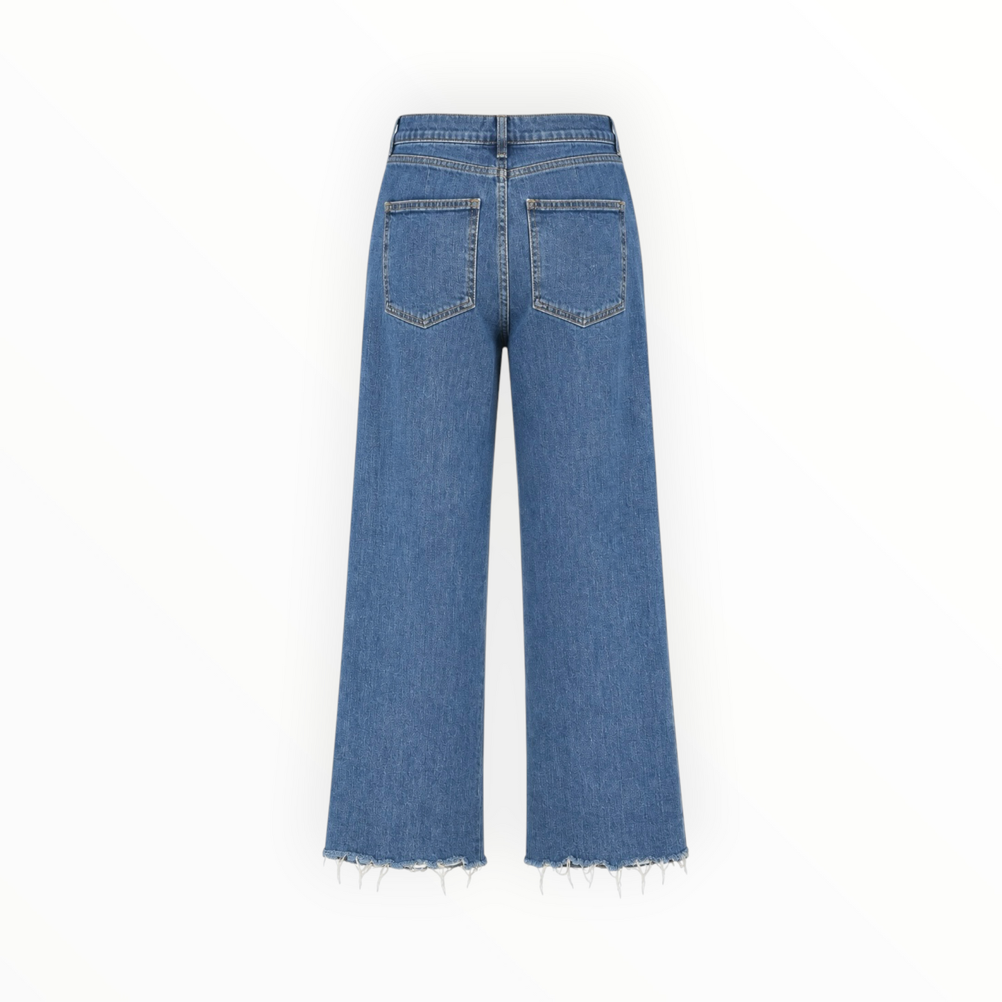 Wide Leg Raw Hem Jeans size 27