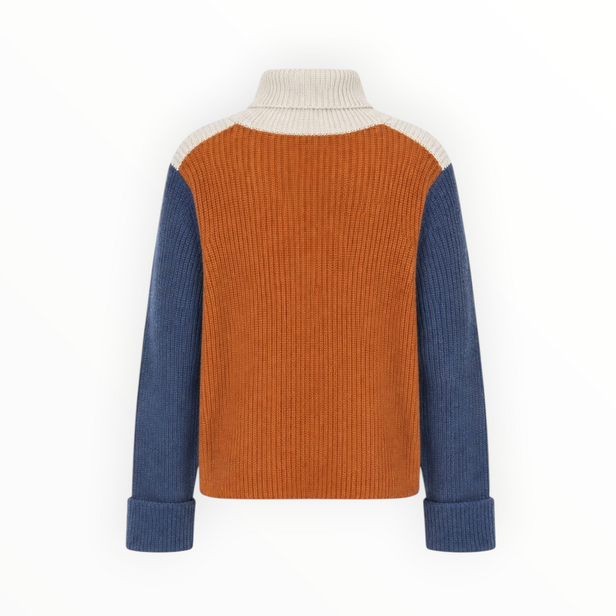 Colourblock Cowl Neck Sweater size M