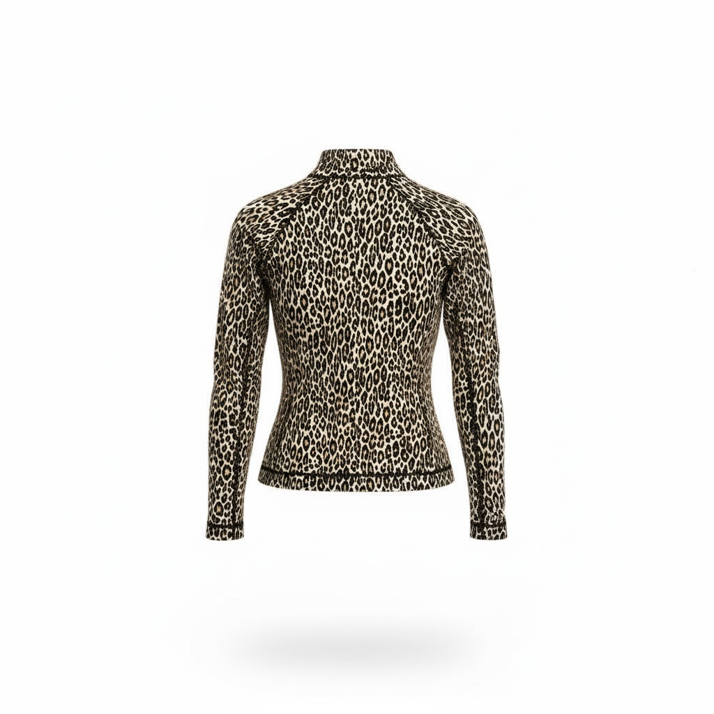 Leopard Zip up Jacket Size Small