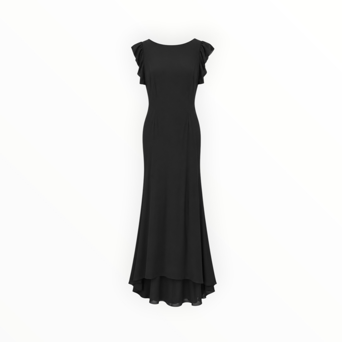 Ruffle-Sleeve Maxi Dress size 8