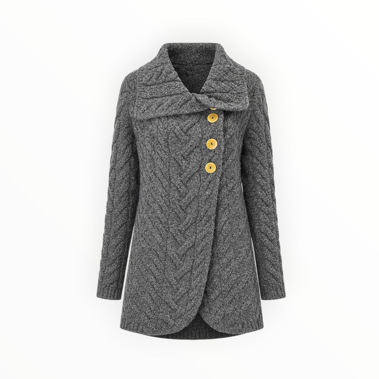 Cable-Knit Button Cardigan Jacket size S