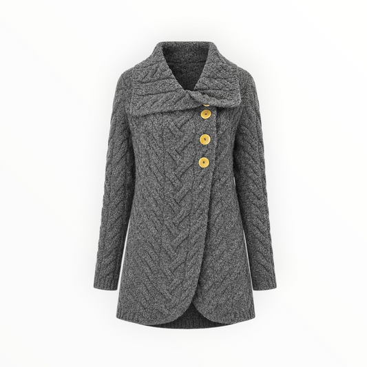 Cable-Knit Button Cardigan Jacket size S