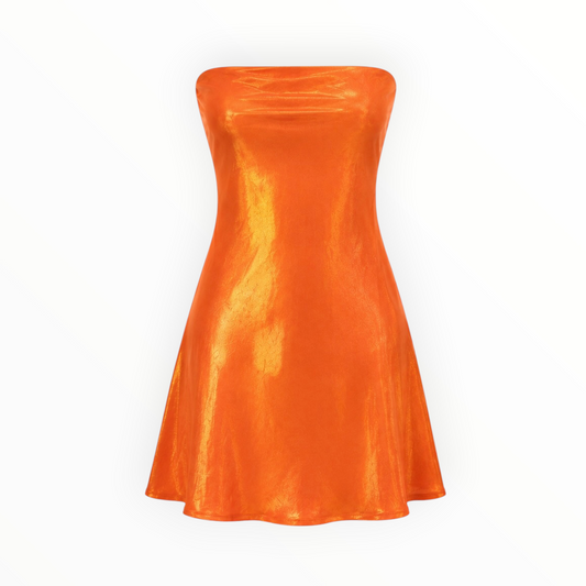 Strapless Lace-Up Back Satin Dress size XS NEW WITH TAGS