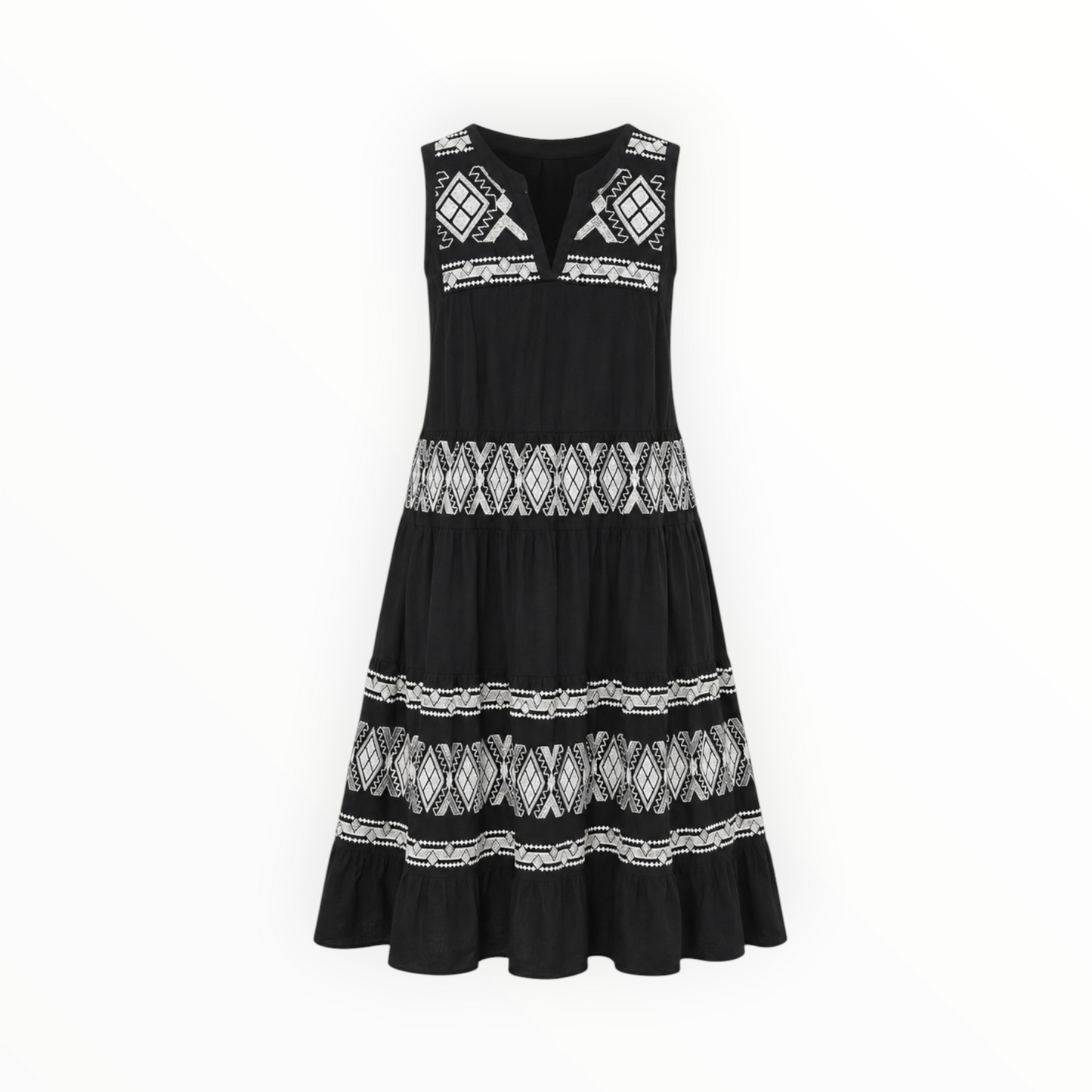 Embroidered Tiered Dress size 14
