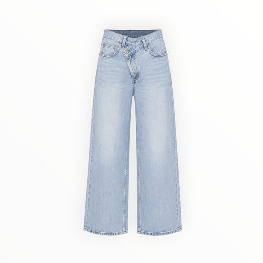 Criss-Cross Waist Wide-Leg Jeans size 26