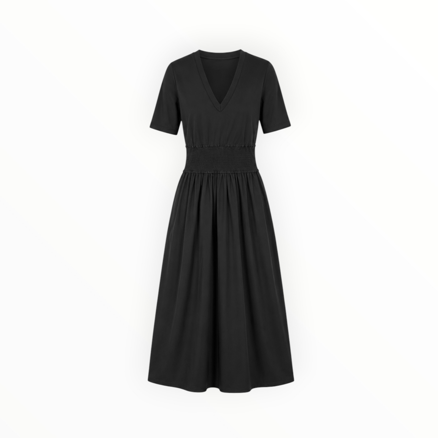 V-Neck Smocked Waist Dress size 6