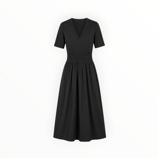 V-Neck Smocked Waist Dress size 6