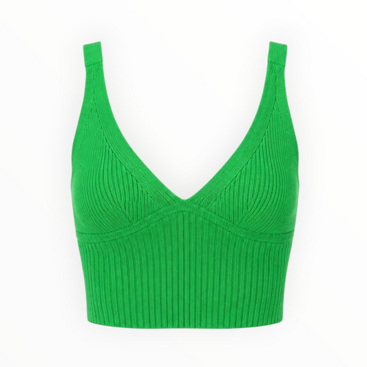 Ribbed Knit Crop Tank size S