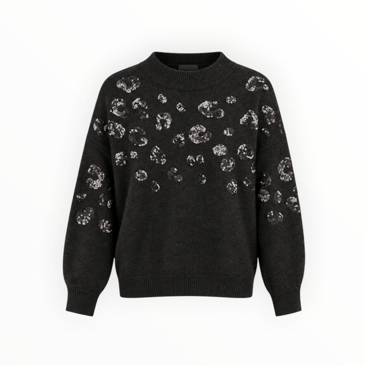 Sequin Leopard Spot Sweater size S