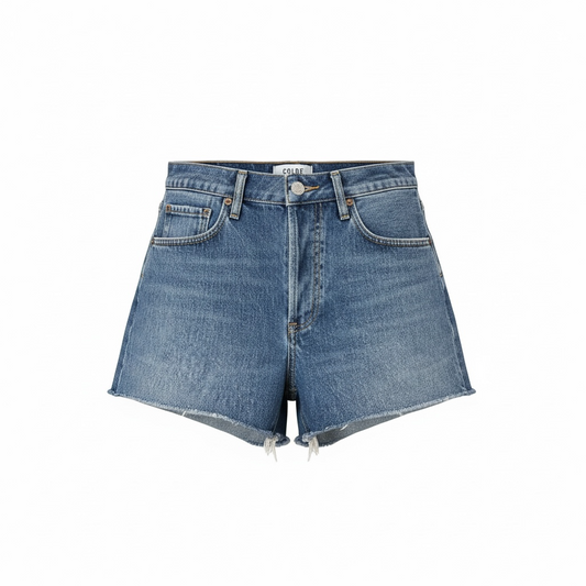 High-Rise Relaxed Denim Shorts size 26