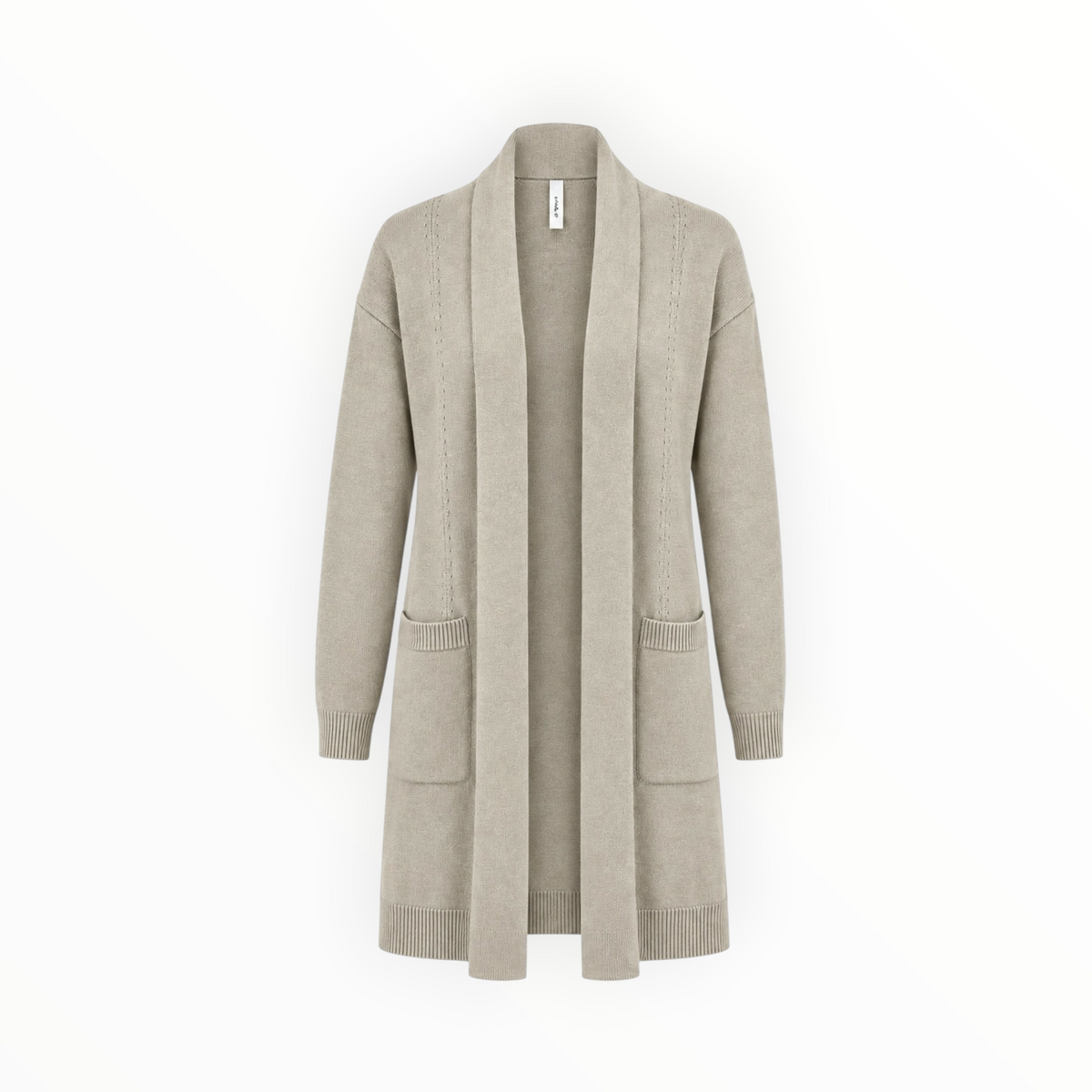 Cashmere Longline Open-Front Cardigan size S
