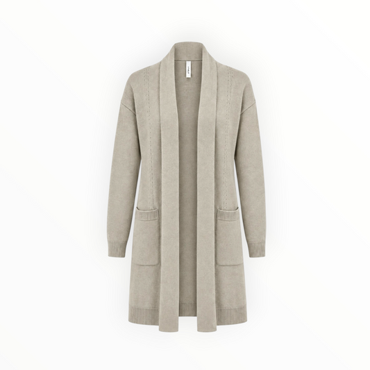 Cashmere Longline Open-Front Cardigan size S