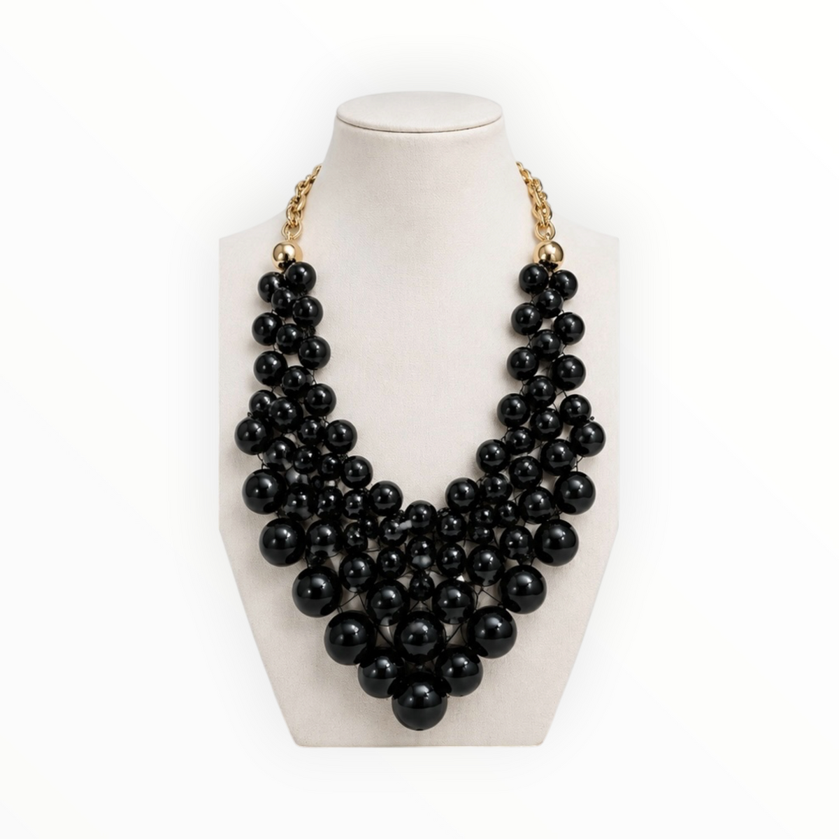 Beaded Bib Statement Necklace