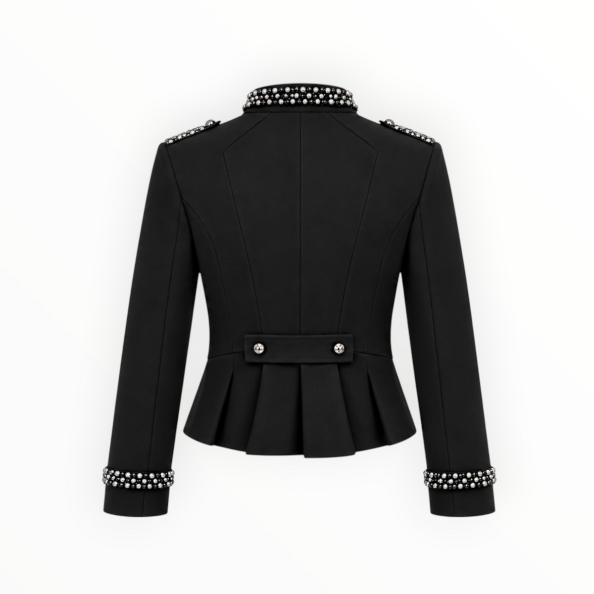 Embellished Military-Style Jacket size L
