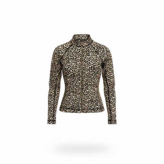 Leopard Zip up Jacket Size Small