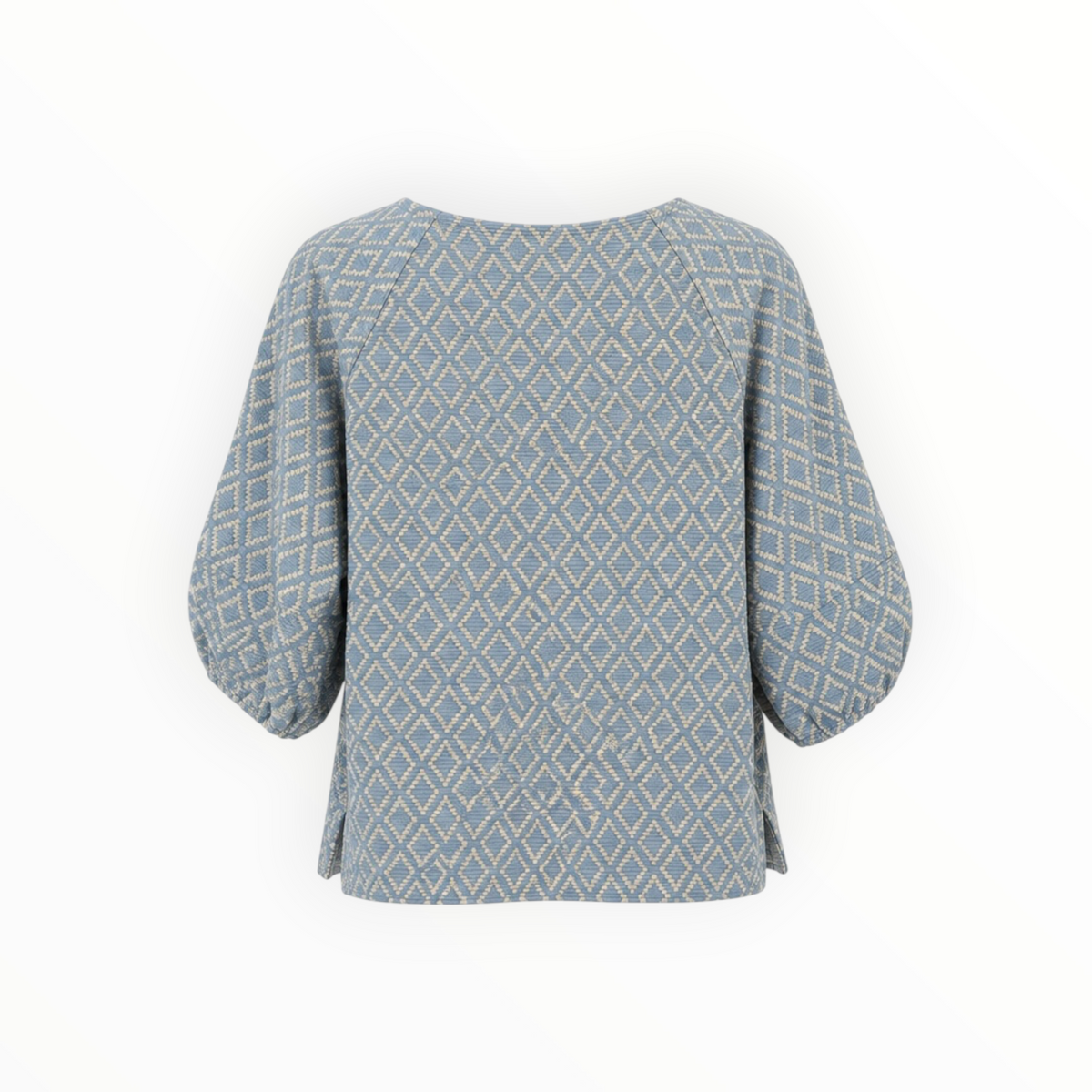 Geometric Balloon Sleeve Blouse size M