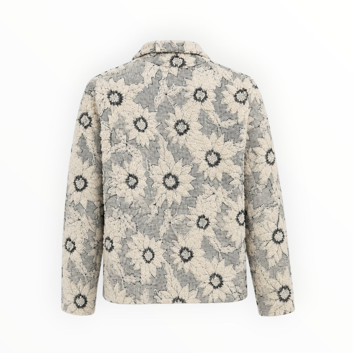 Textured Floral Sherpa Jacket size M