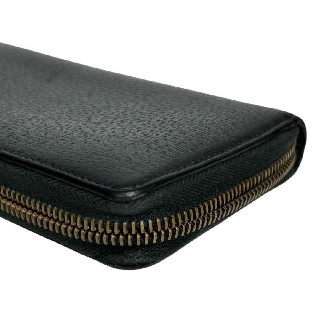 GG Marmont Calf Leather Zip Around Long Wallet Black