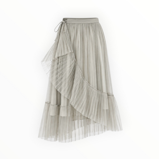 Tulle Accordion Pleated Wrap Skirt size L NEW WITH TAGS