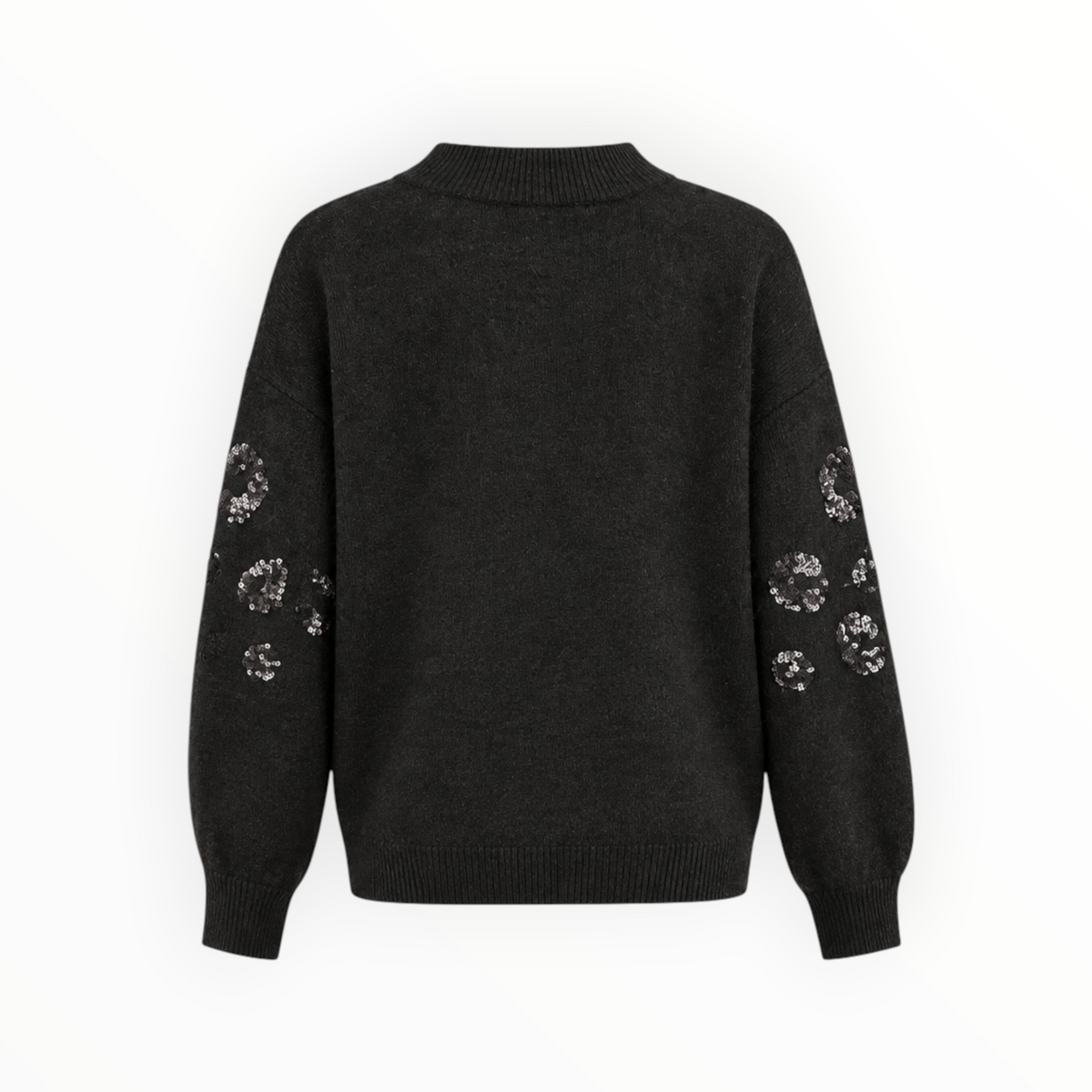 Sequin Leopard Spot Sweater size S