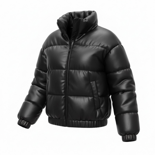 Valetta Faux Leather Puffer Jacket size S