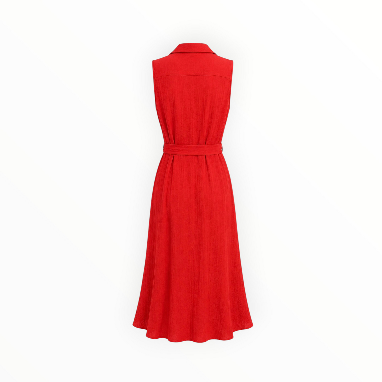 Button-Front Belted Midi Dress size 8
