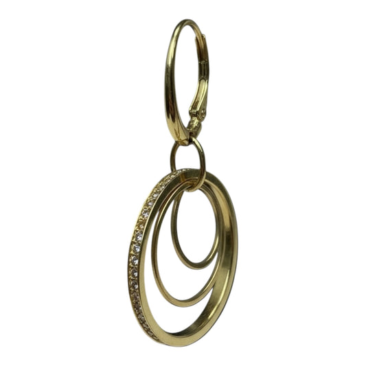 Triple Circle Drop Earrings WB