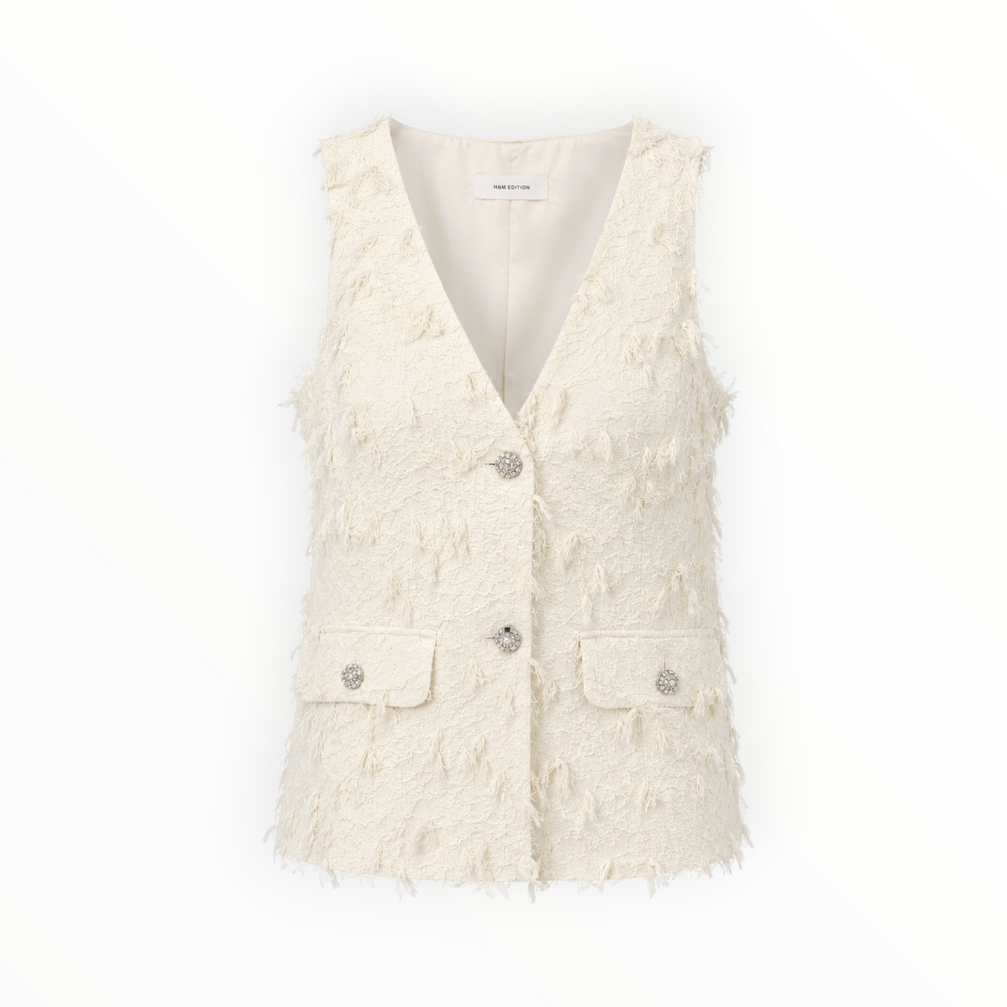 Fringe Textured Vest size L