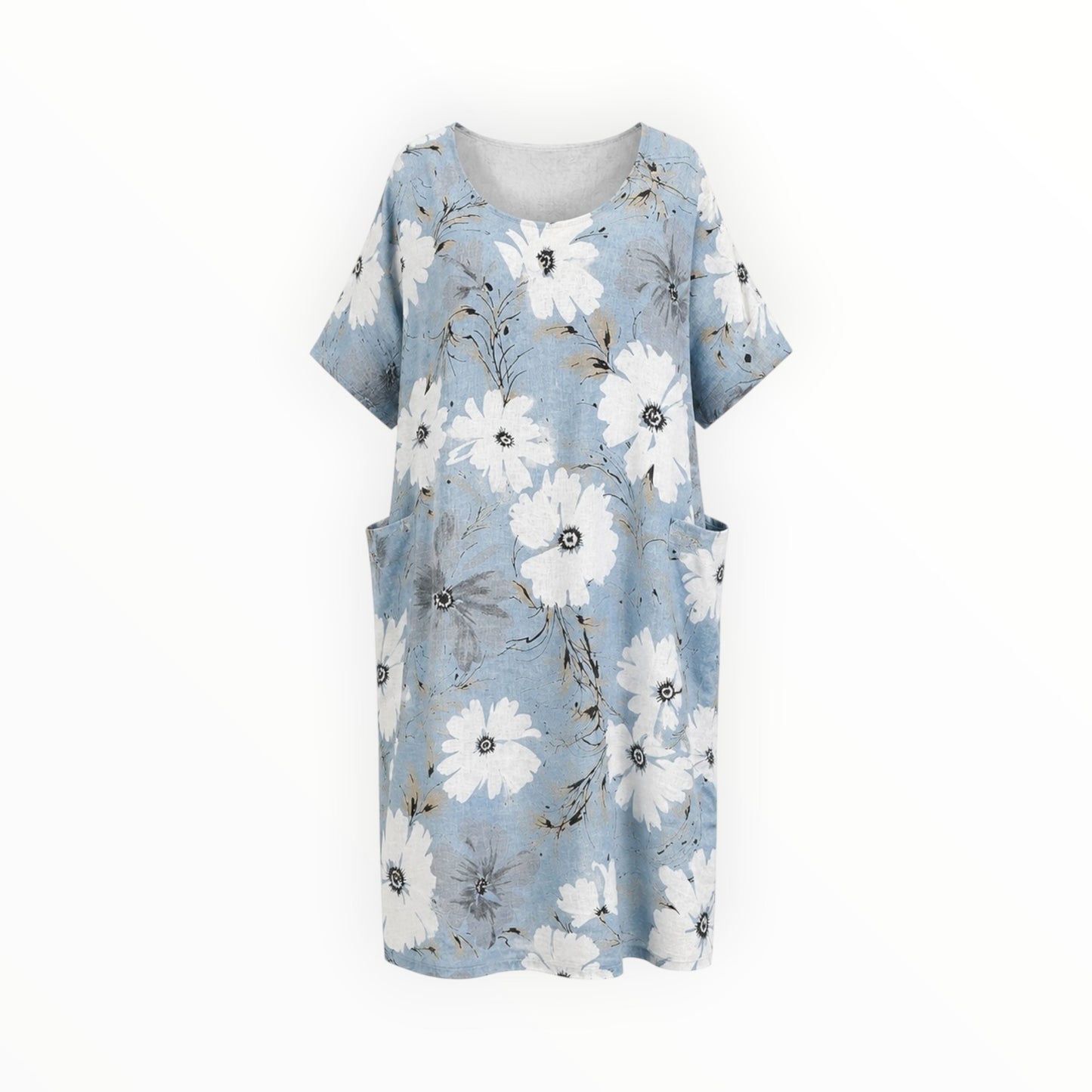 Floral Pocket Tunic Dress size 2X
