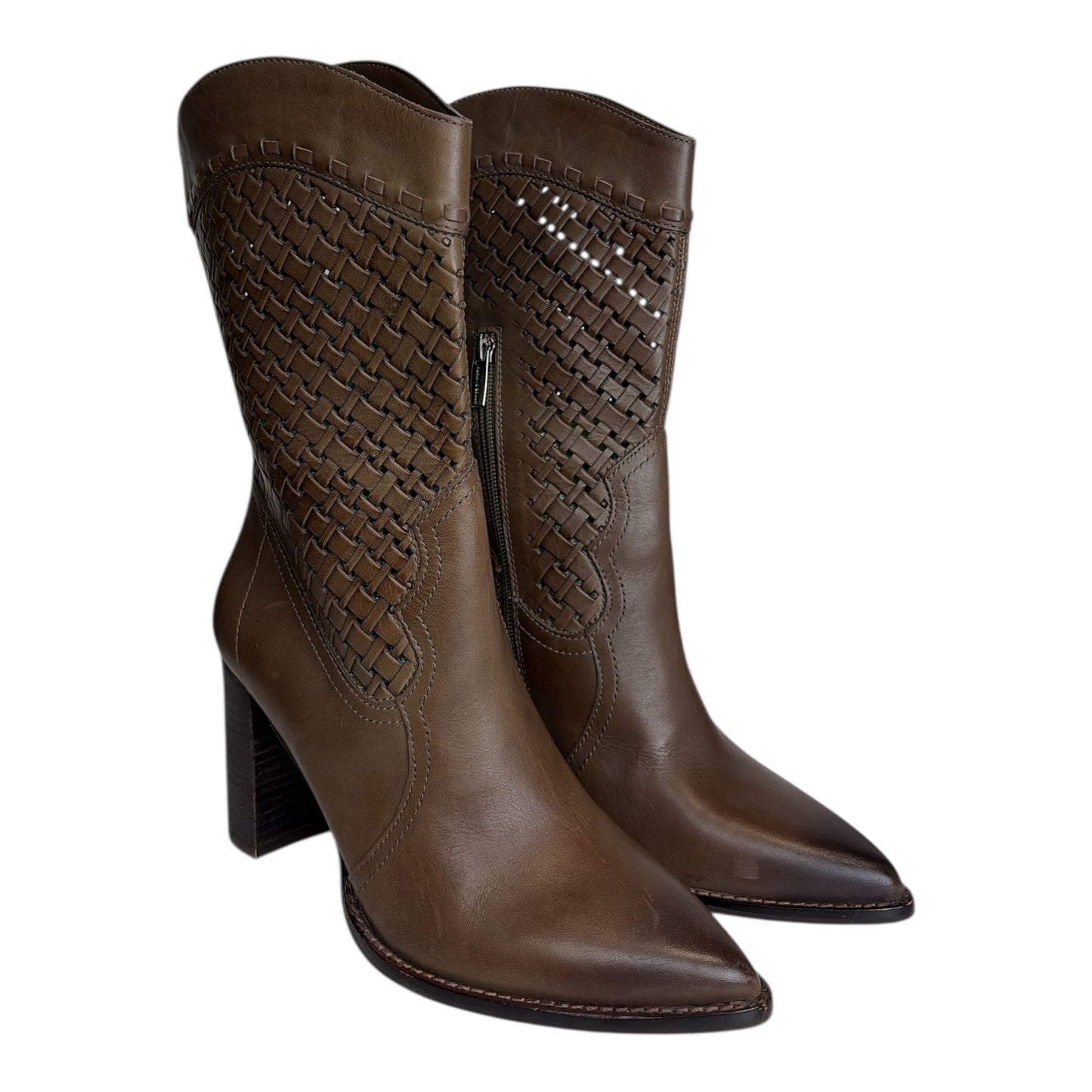 Emmelia Mid Calf Western Heeled Boot size 38.5