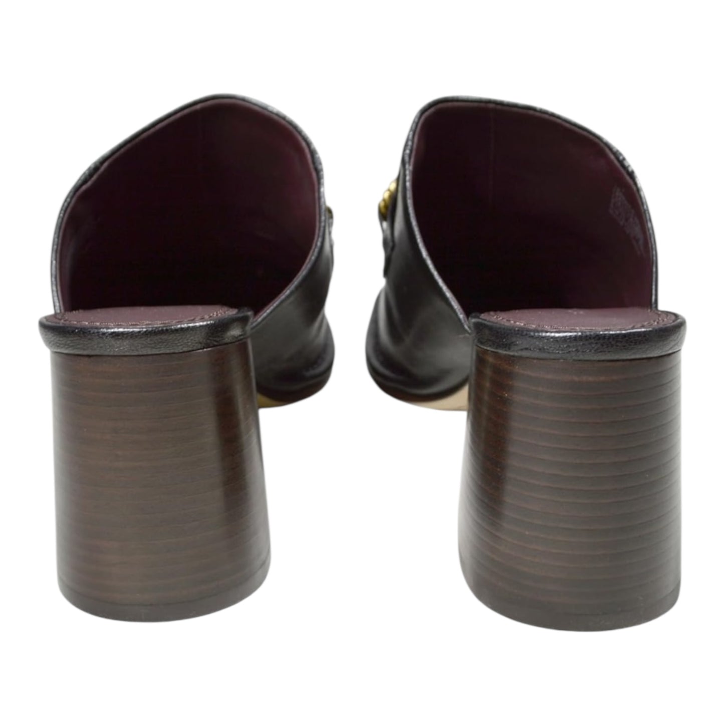 Plaque Heeled Mule Size 9