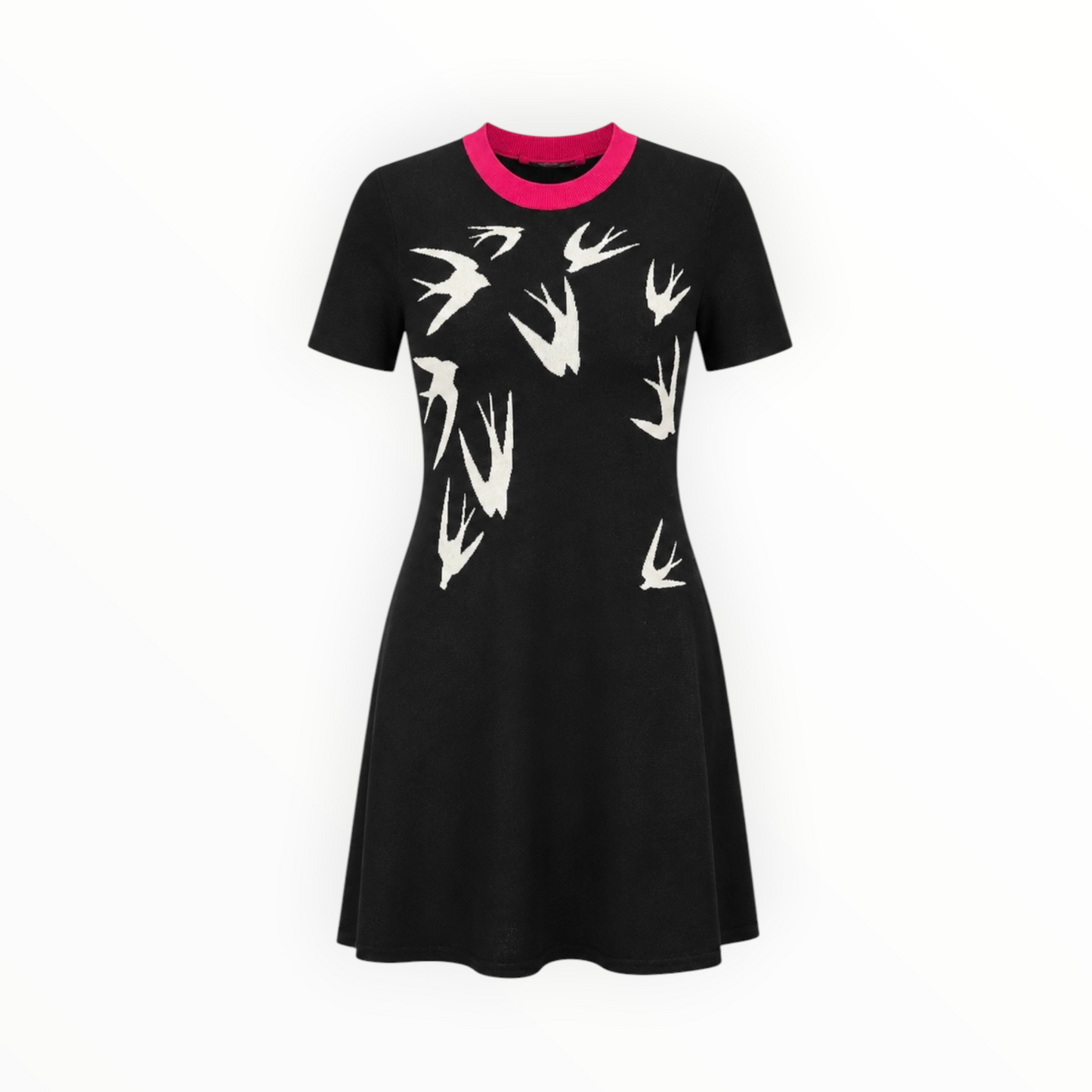 Knit Swallow Print Dress size S