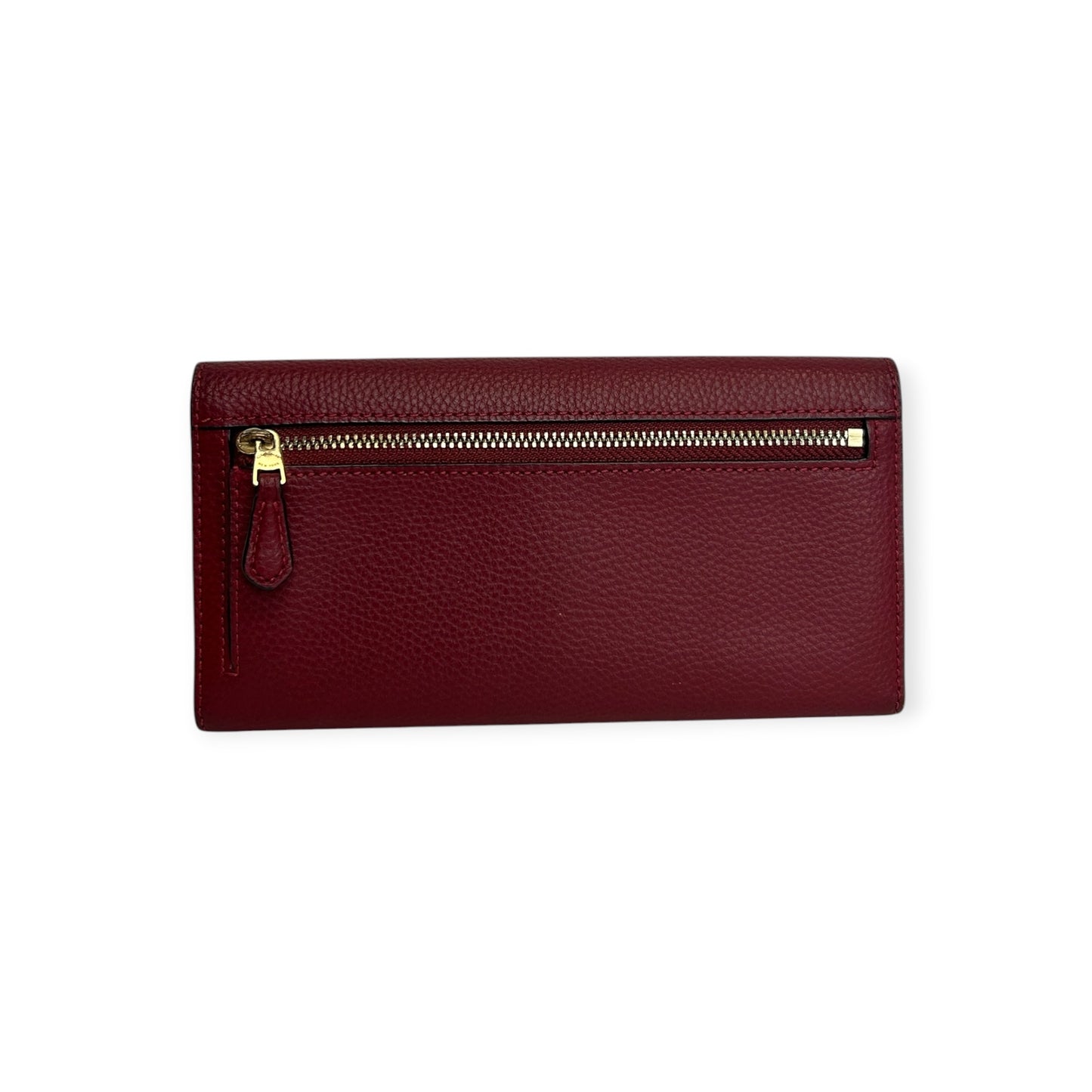 Pebbled Leather Checkbook Wallet