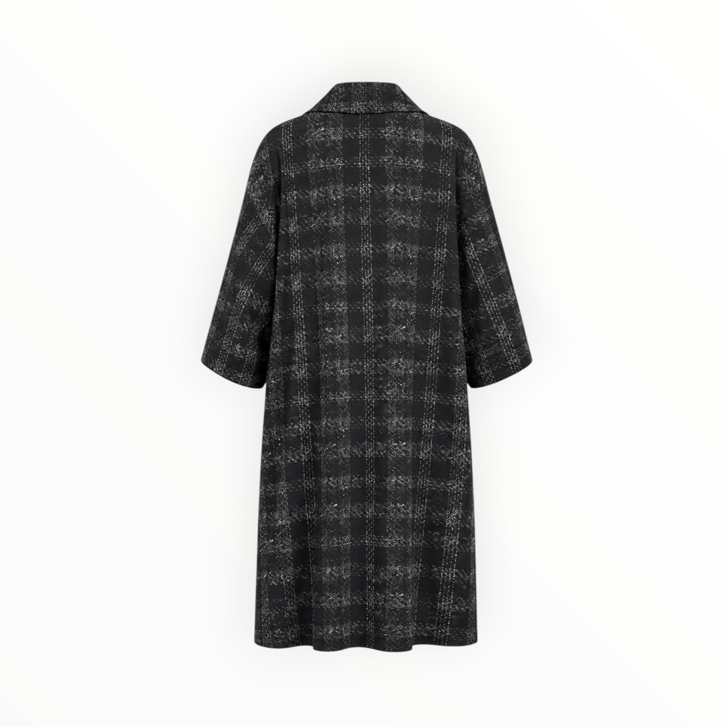 Printed Open-Front Long Coat size 50